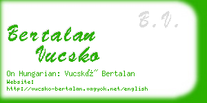 bertalan vucsko business card